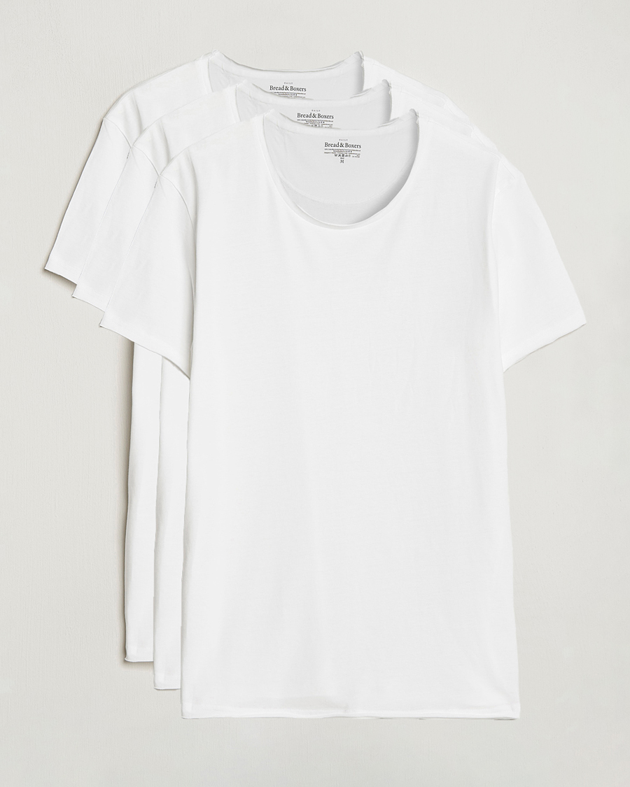 Bread & Boxers 3-pack Crew Neck Relaxed White
