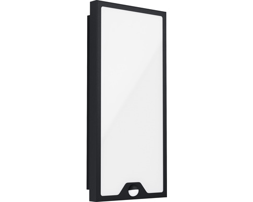LED-sensor buitenwandlamp, gegalvaniseerd staal/kunststof, 16W, 2350 lm, 3000 K warm wit, HxL 400x200 mm, Casazza wit/zwart