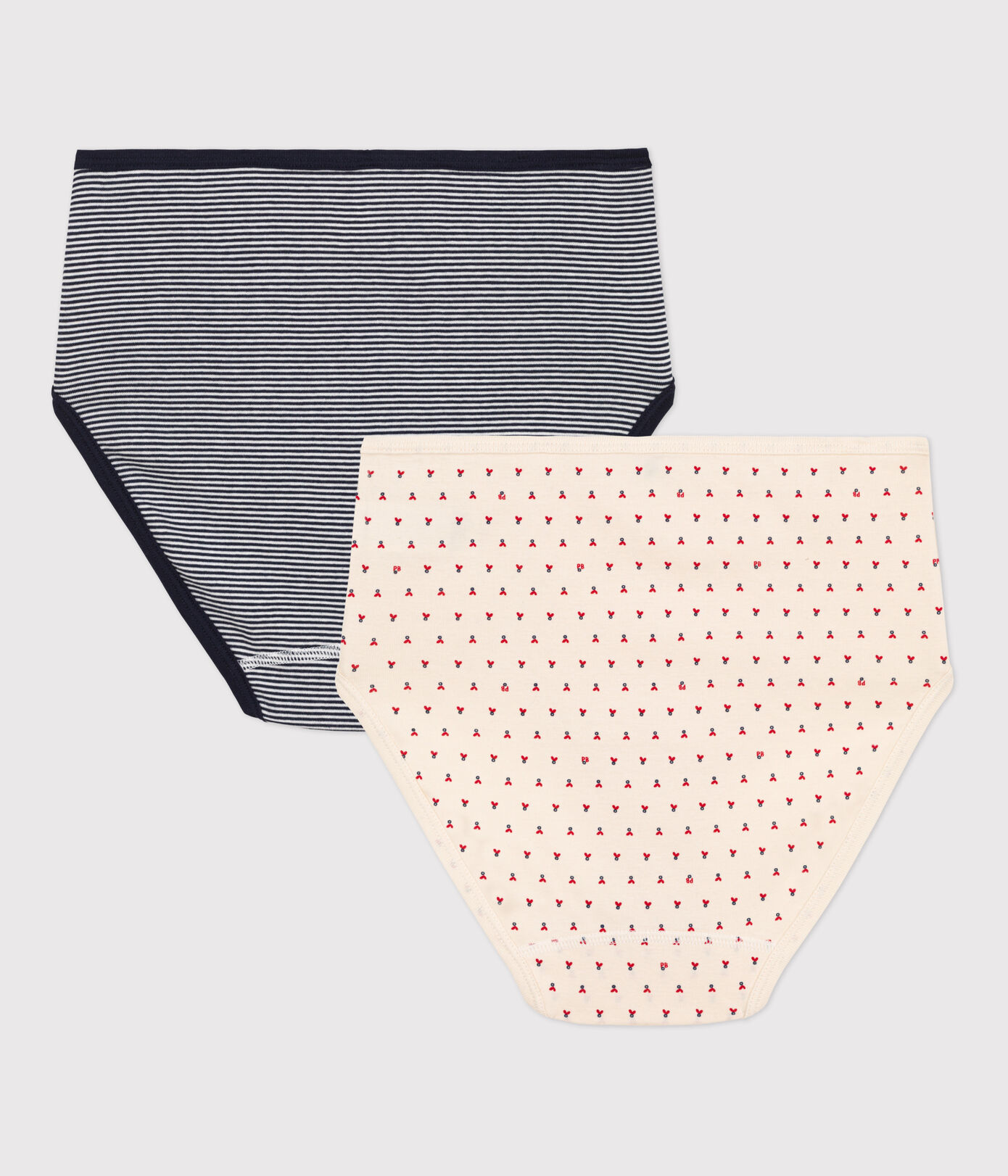 Lot 2 culottes taille haute en coton Femme