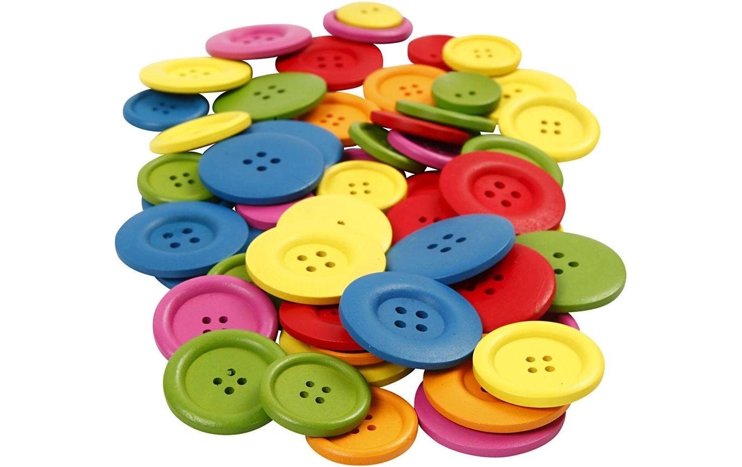 Knöpfe-Mix 20-45 mm, Mehrfarbig, 144 StückKnopfverschluss-Set
