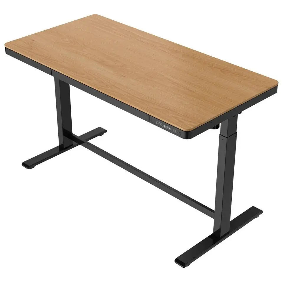 Elektrisch verstelbaar bureau / thuiswerkplek - 140x70 cm - Whitewash eiken - Z