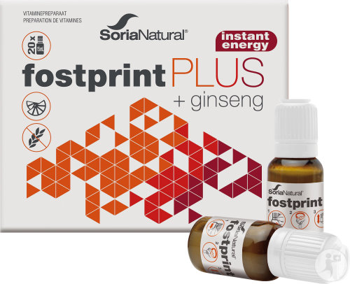 Soria Natural Fostprint Plus + Ginseng Vitalité Et Énergie Ampoules 20x15ml