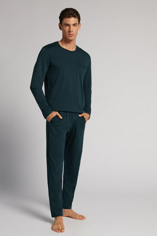 Pijama comprido básico de algodão Supima®