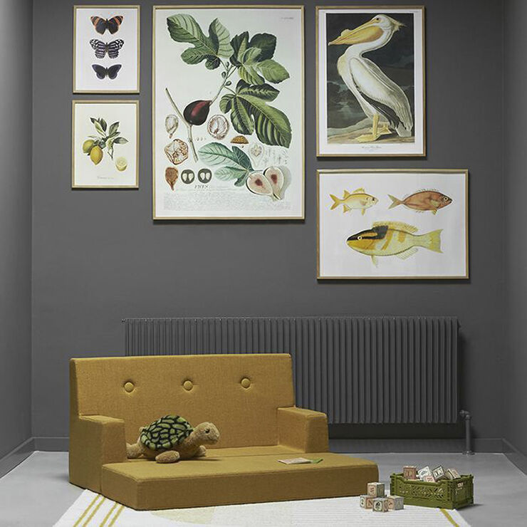 by KlipKlap KK Kids sofa Sennepsgul m. sennepsgul knap