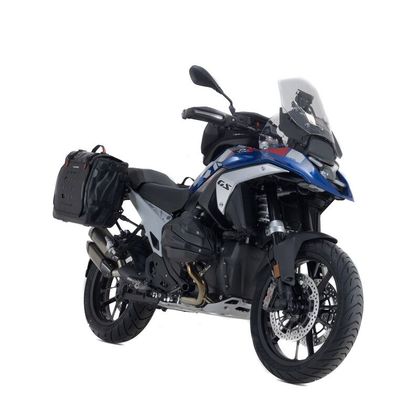 Sacoches cavalières SW-MOTECH SysBag WP L/L (27-40 litres x 2) complet avec support - Noir