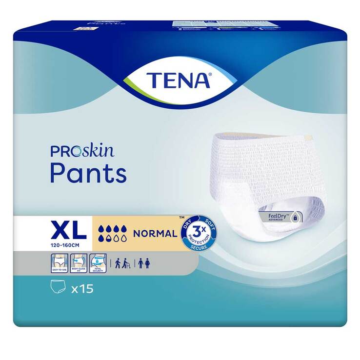 TENA Pants Normal XL Einweghose bei Inkontinenz, 15 St