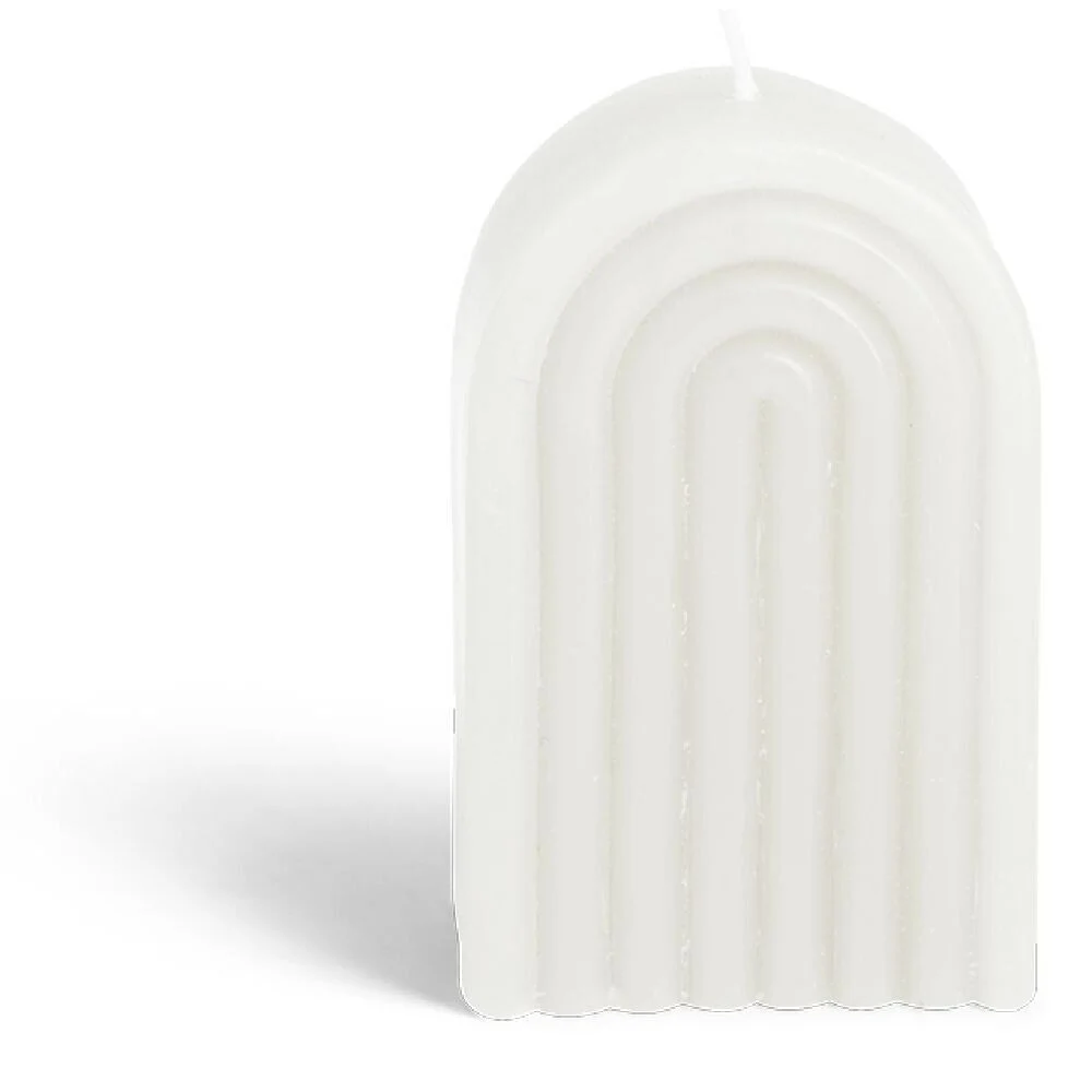 Bougie Bridge blanche 6x4xH9cm