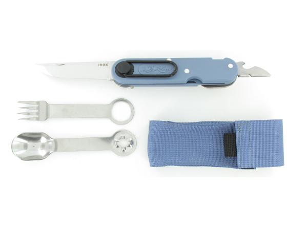 Tatou - 4 pièces - Manche Bleu - pochette Bleu Couteau Ethique par Tatou