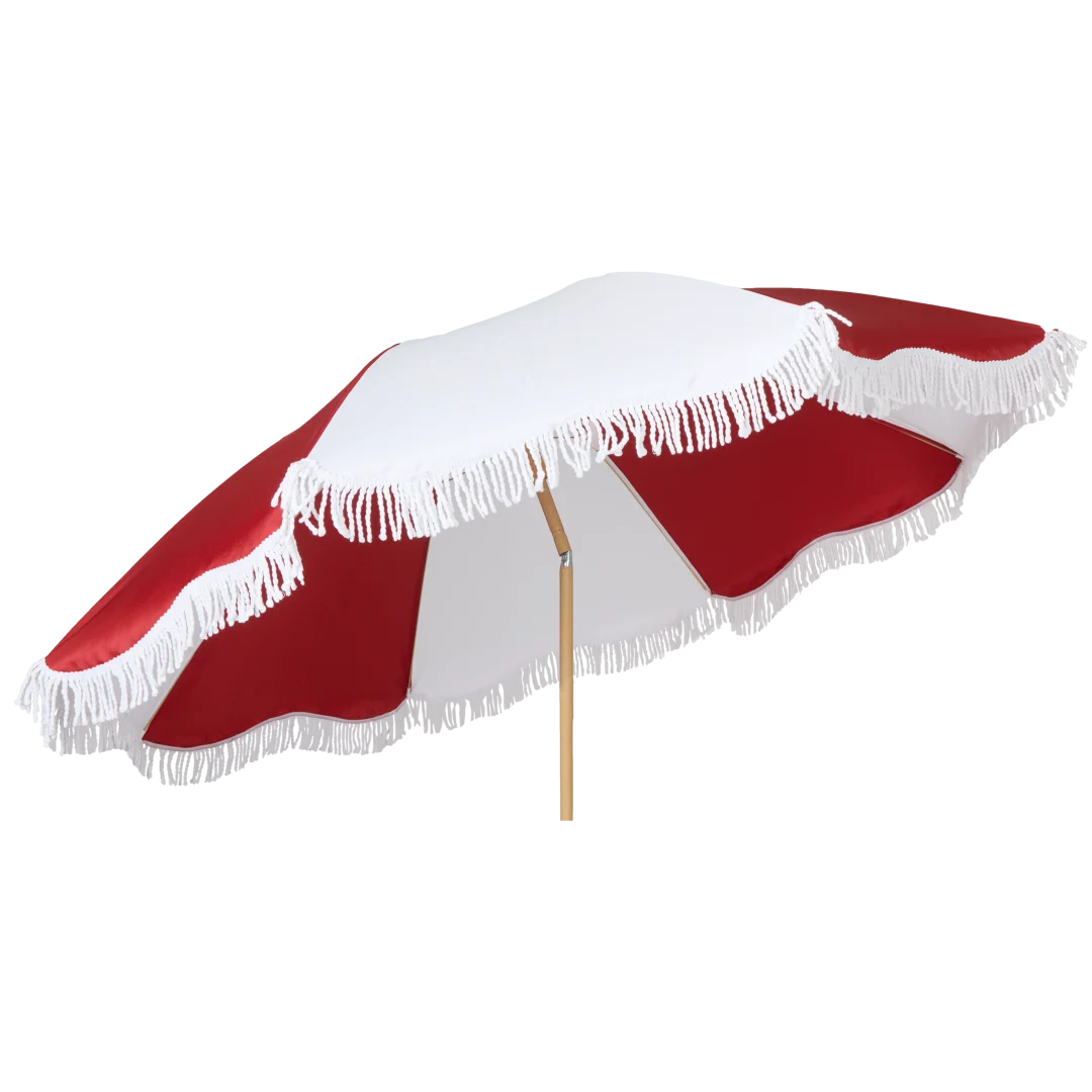 Parasol de plage à frange rétro