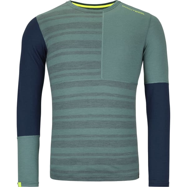 T-shirt thermique ORTOVOX 185 ROCK'N'WOOL LONG SLEEVE M ARCTIC GREY
