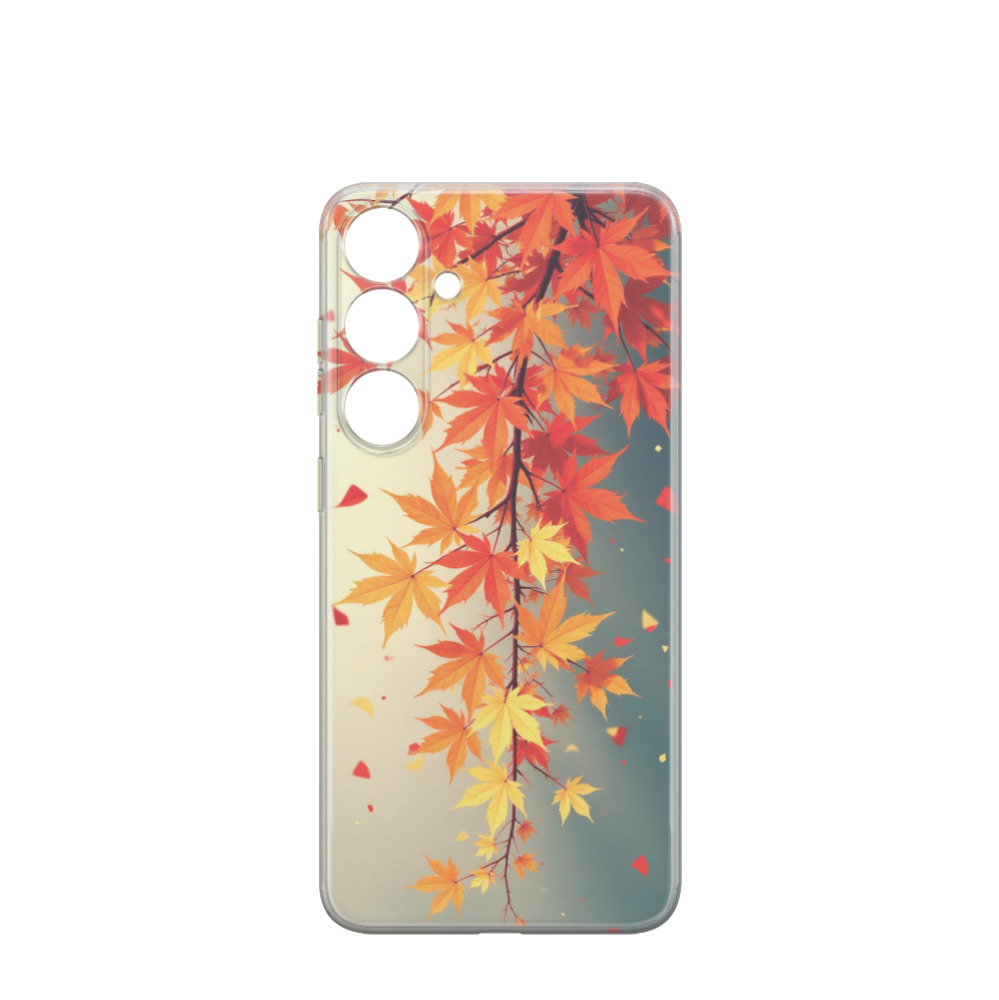 Samsung Galaxy S24 Plus Gummi Hülle Ahorntraum - Orange