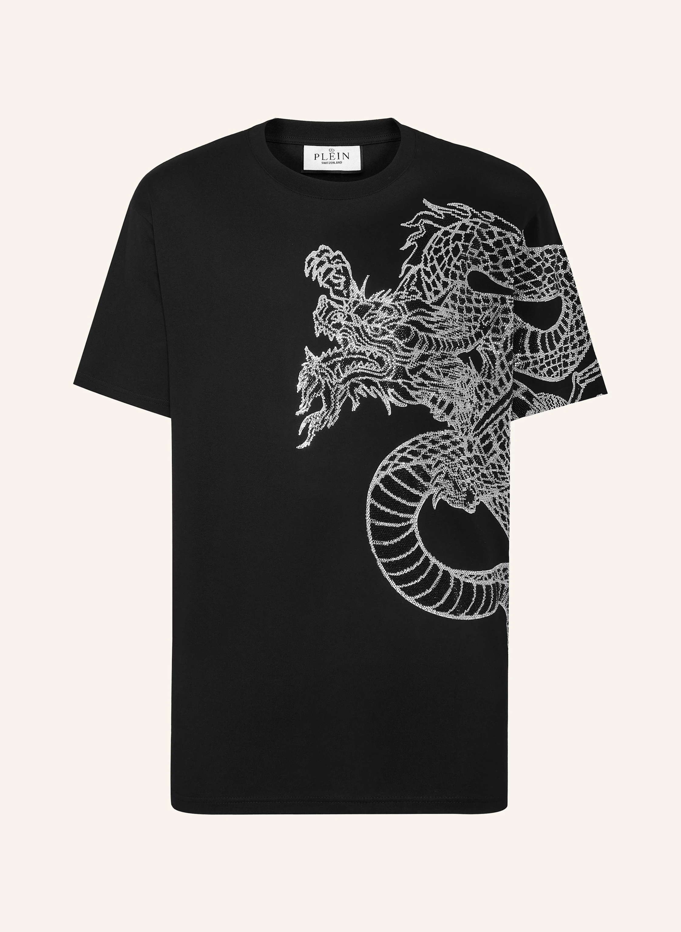 PHILIPP PLEIN T-Shirt mit Schmucksteinen DRAGON
