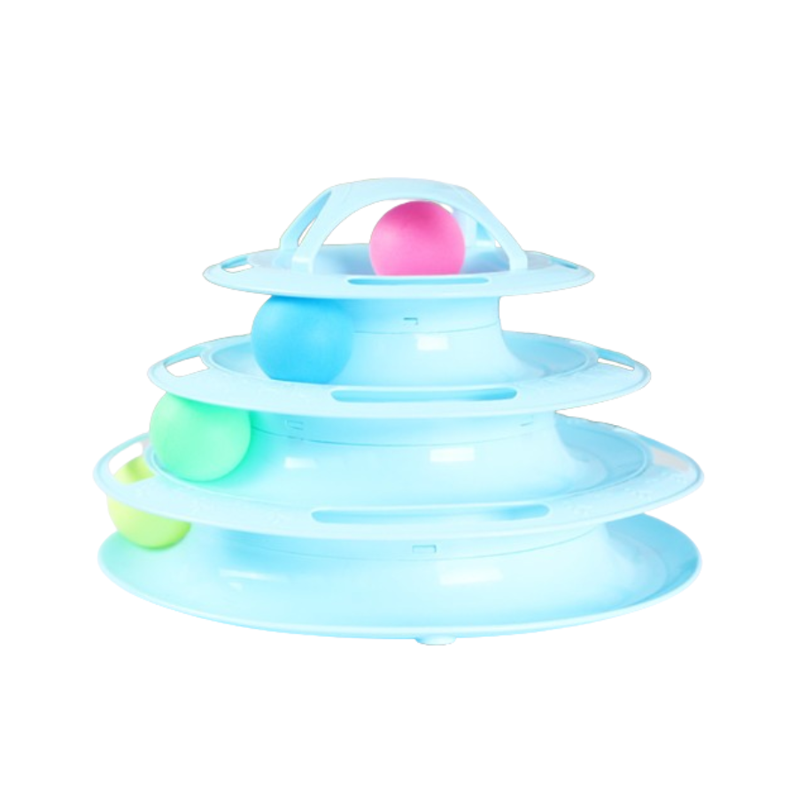 Brinquedo interativo para gatos Mobiclinic, torre compacta para atividades físicas.