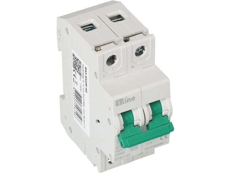 Max Hauri Build Leitungsschutzschalter 1P N 13 A Zweipoliger Leitungsschutzschalter