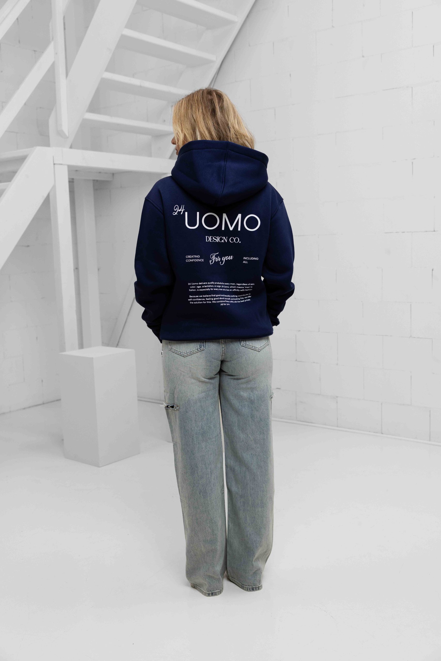 24 Uomo Club 2.0 Hoodie Dames Navy