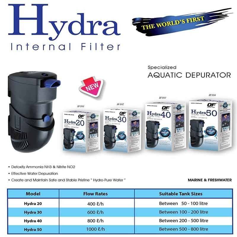 Ocean Free Hydra 20 binnenfilter (50-100 liter) | Zoet- en zeewater