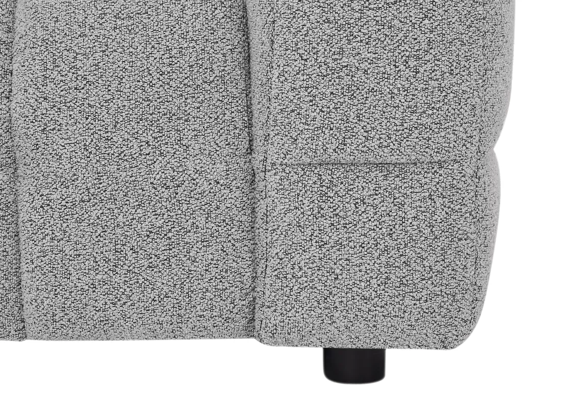 Fauteuil en tissu bouclette gris clair LERICI de Pascal Morabito