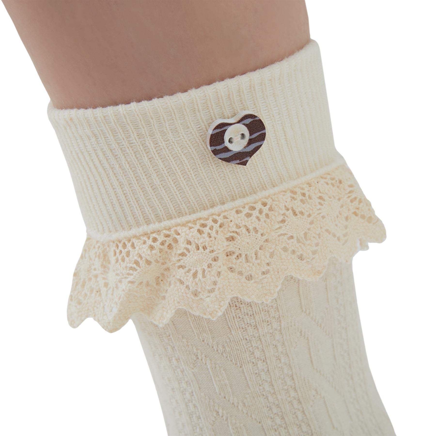 tectake® Socken mit Spitze