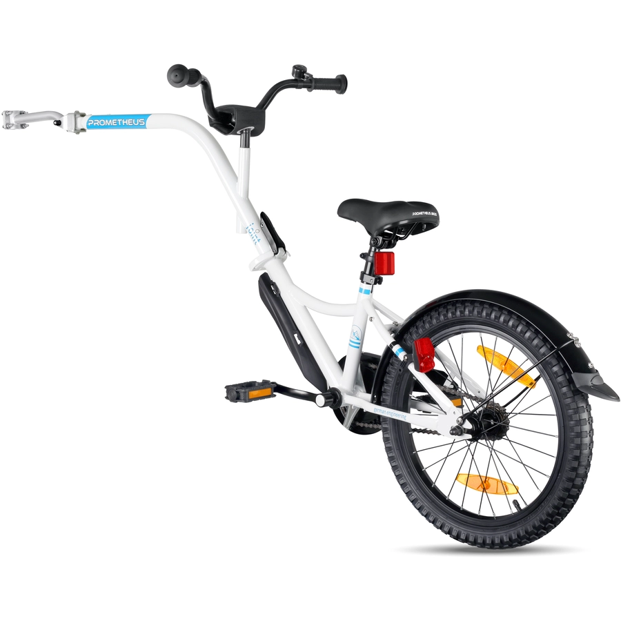 PROMETHEUS BICYCLES® Tandem Fahrradanhänger 18 Zoll weiss