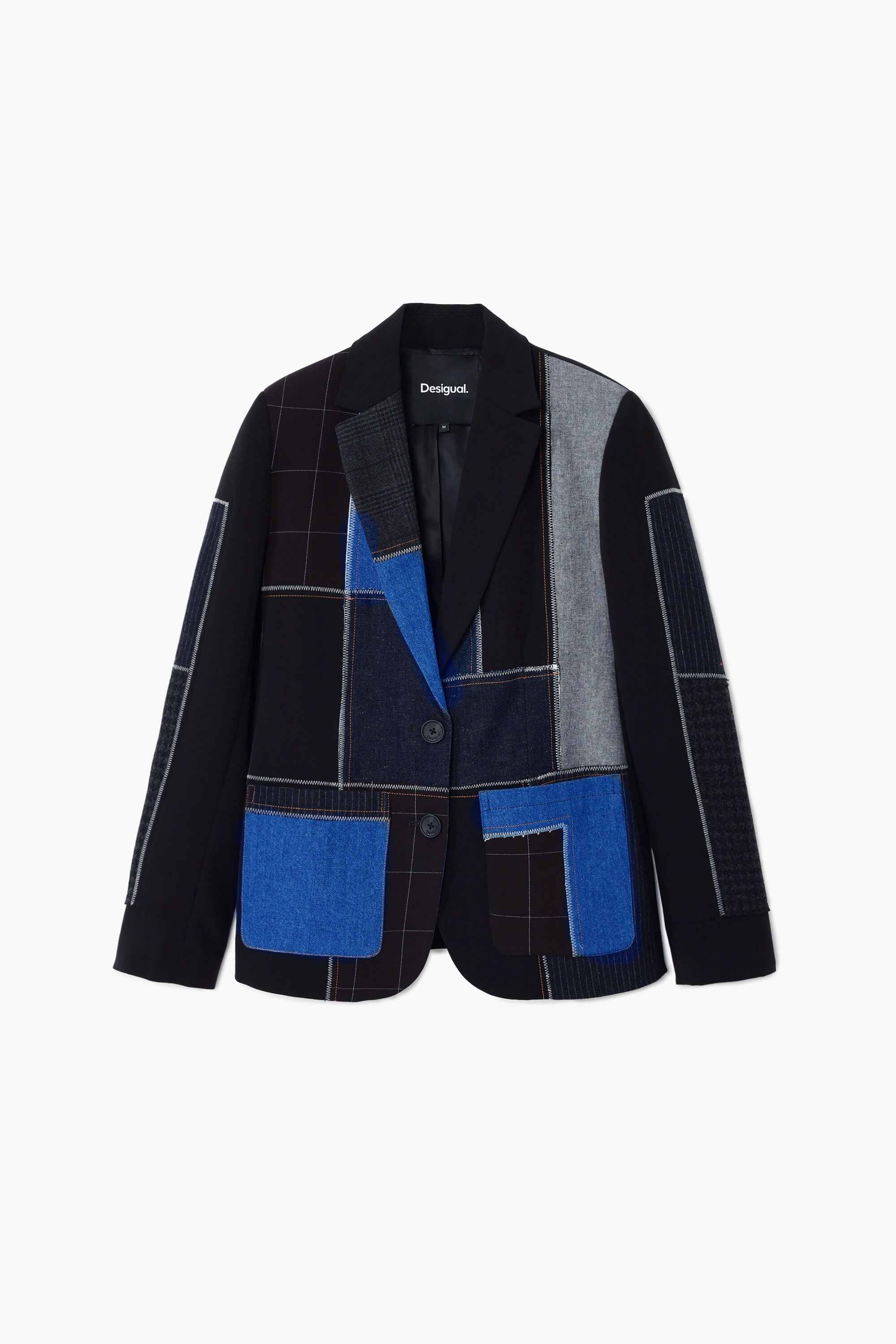 Blazer patchwork combinado