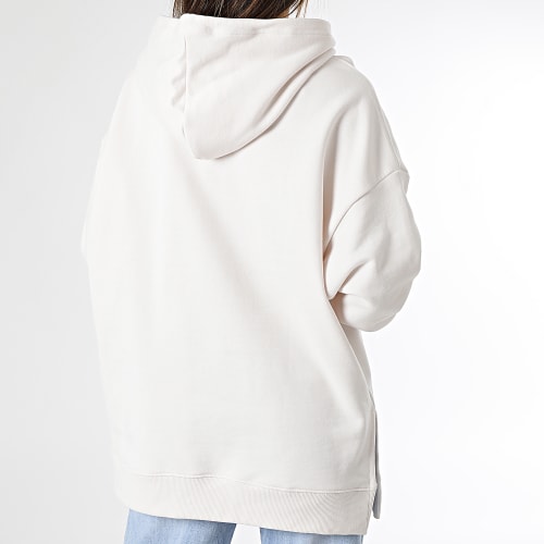 Sweat Capuche Femme Relaxed Hilfiger Varsity Embroidery 7797 Beige Clair