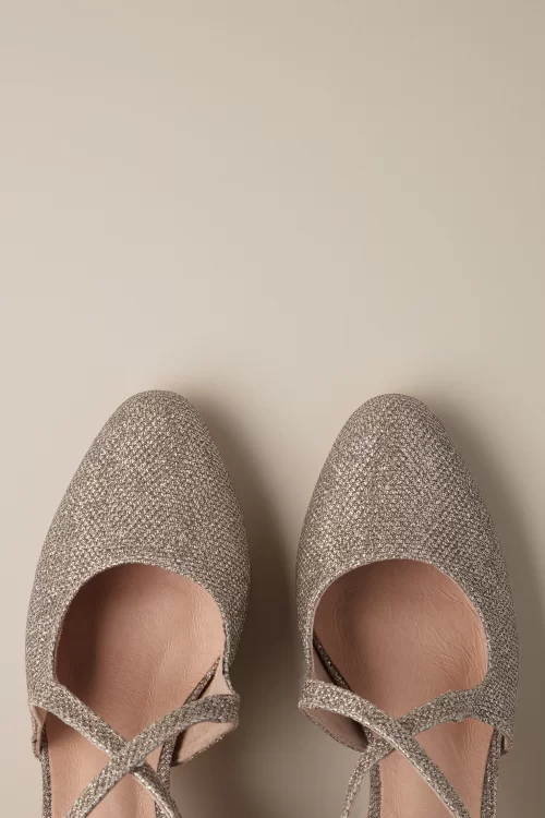 Chelsea Crew Oren Glitter Pumps in champagnegoud