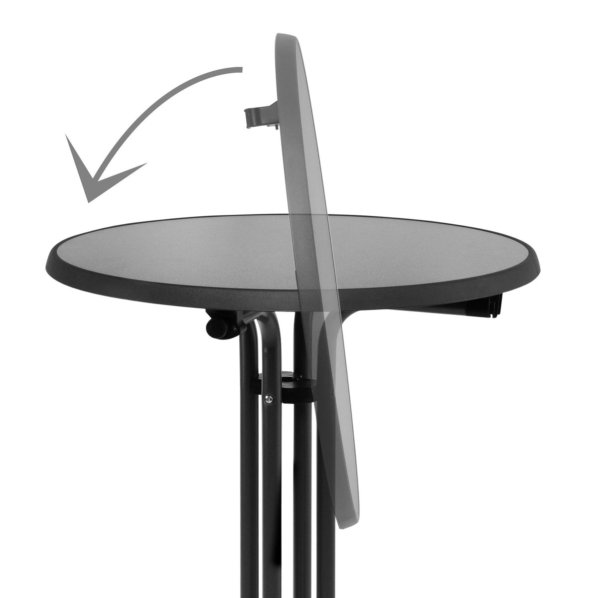 Beautissu Sylt statafel Ø 70 cm Grijs