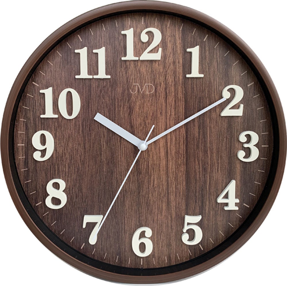 JVD HA50.2 wandklok in houtlook
