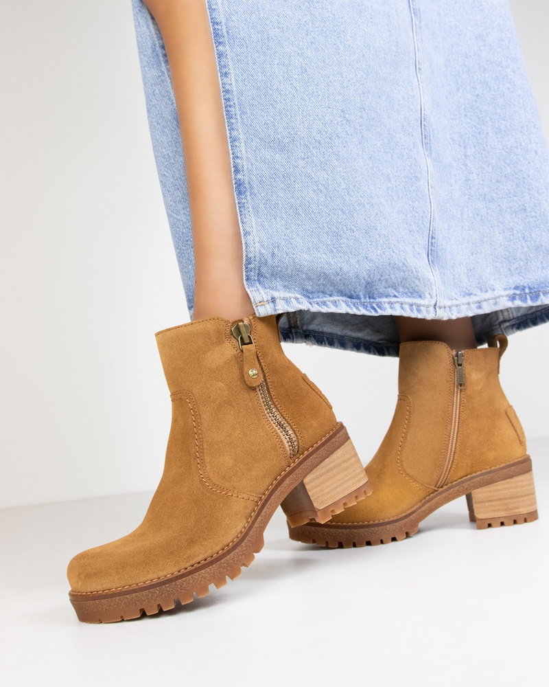 Panama Jack Pauline Rits- & gesloten boots  - cognac