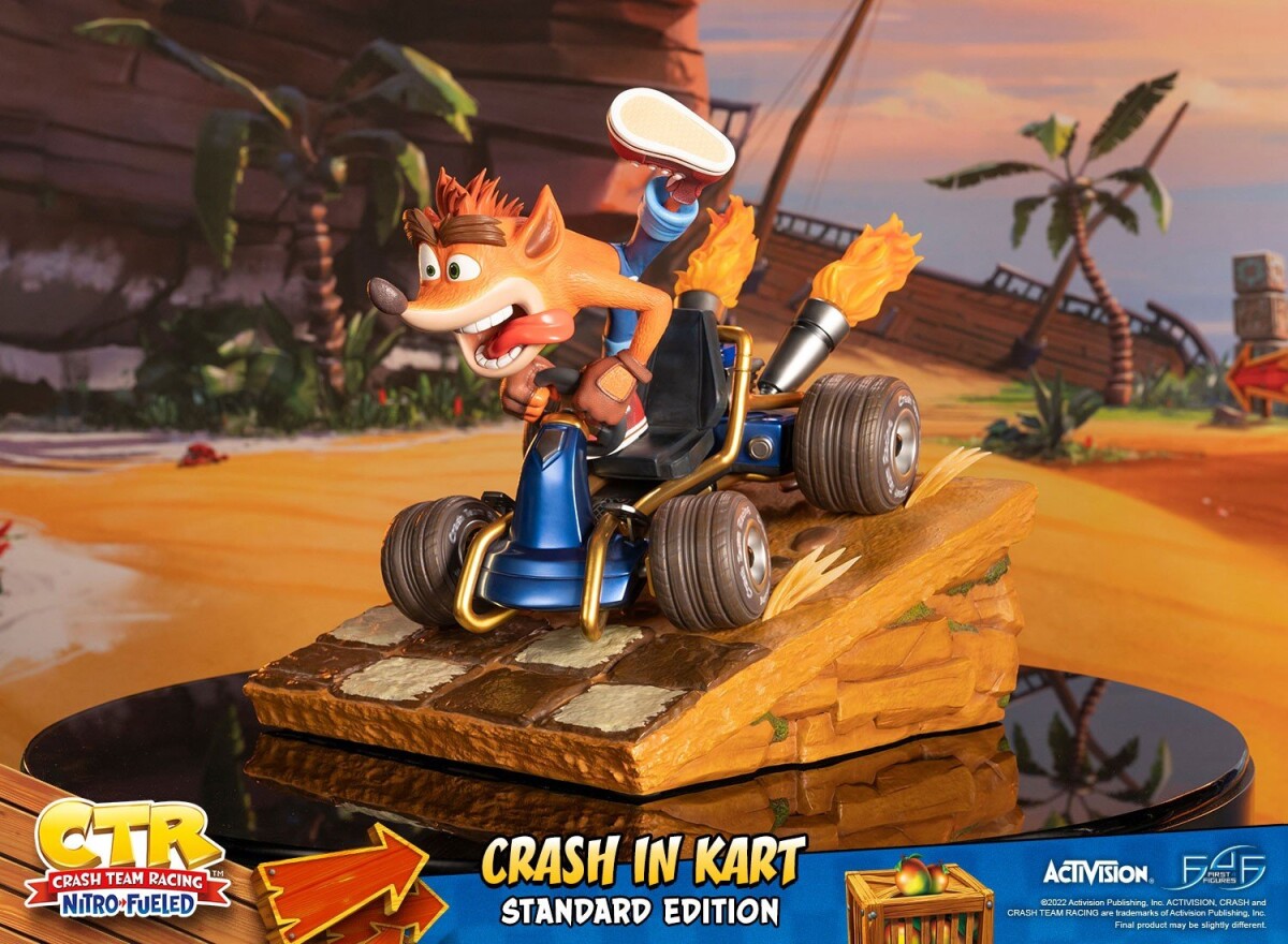 Crash Team Racing Nitro-Fueled - Crash In Kart - Crash Bandicoot - Resin Figur - 29 CM