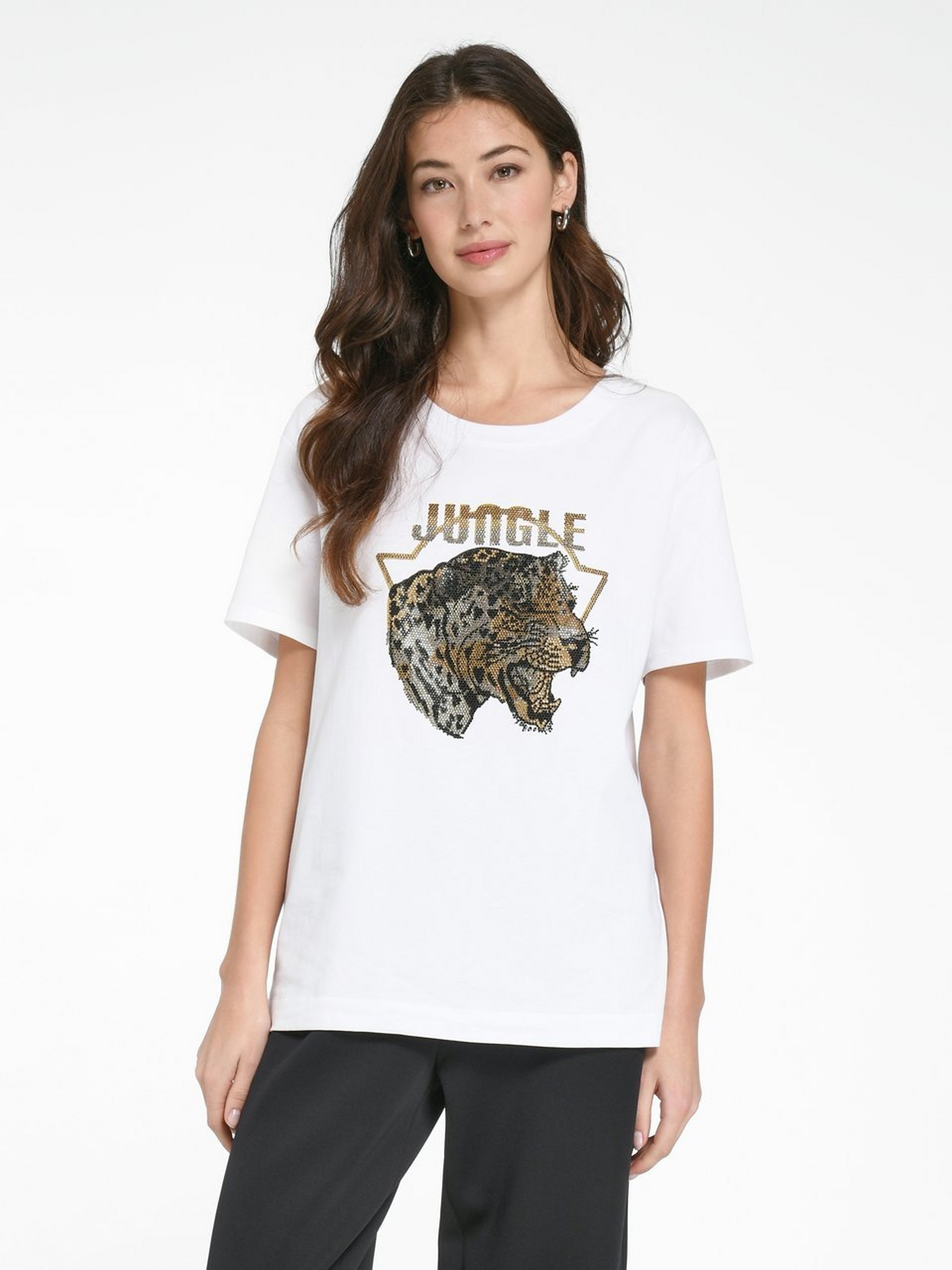 Rundhals-Shirt mit 1/2-Arm