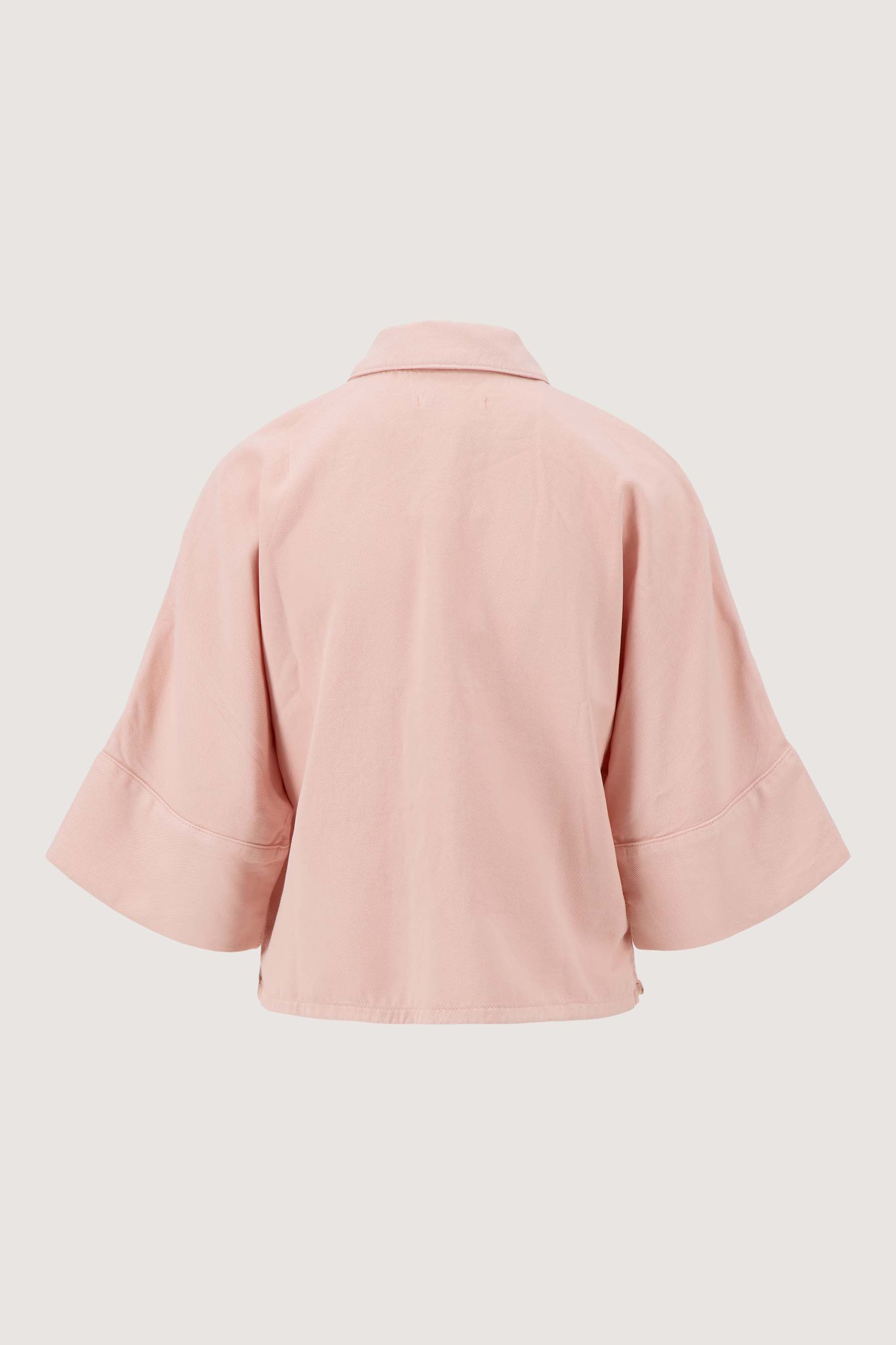 cropped boxy model blouse