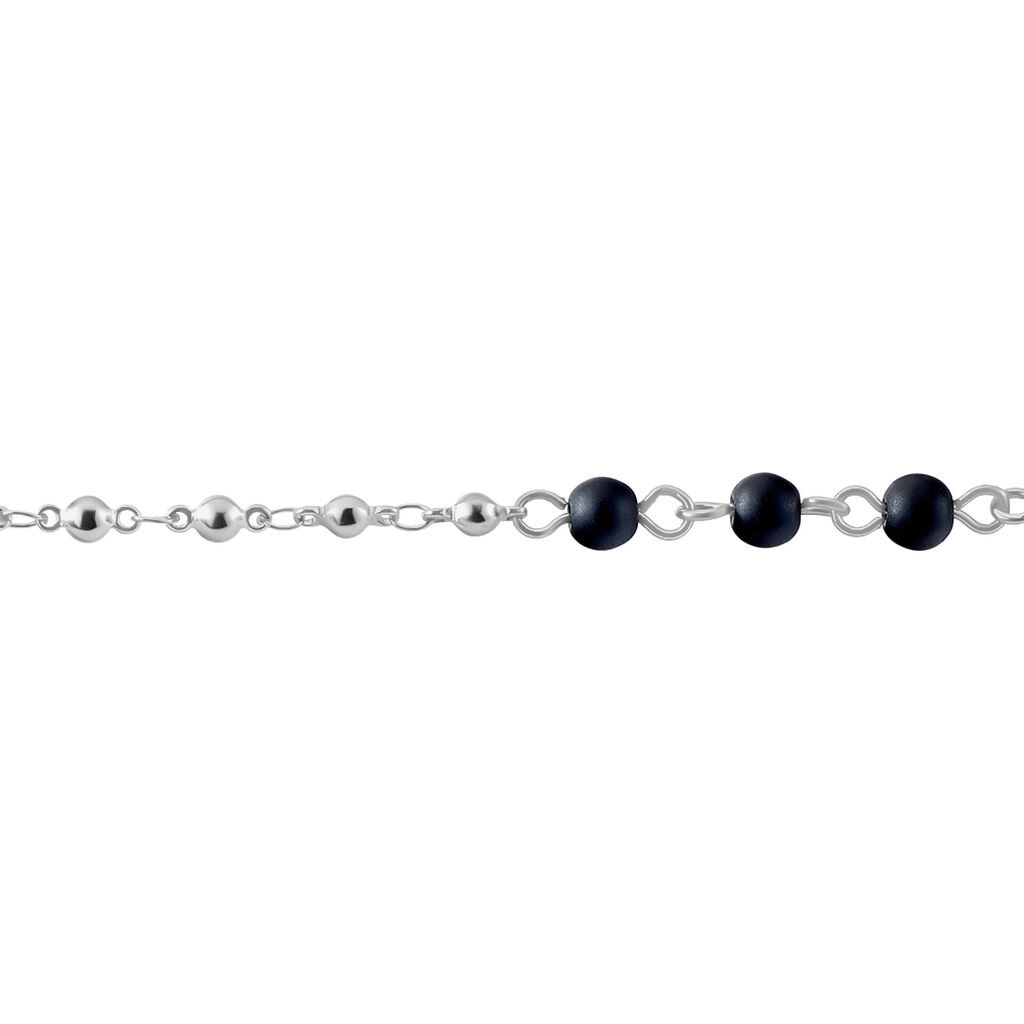 Bracelet Maximus Acier Blanc Onyx