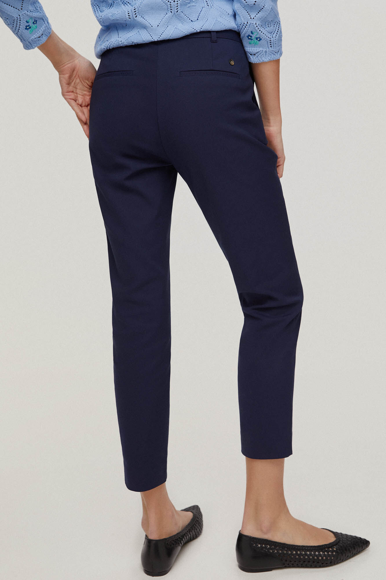 Calça técnica de corte justo - Azul