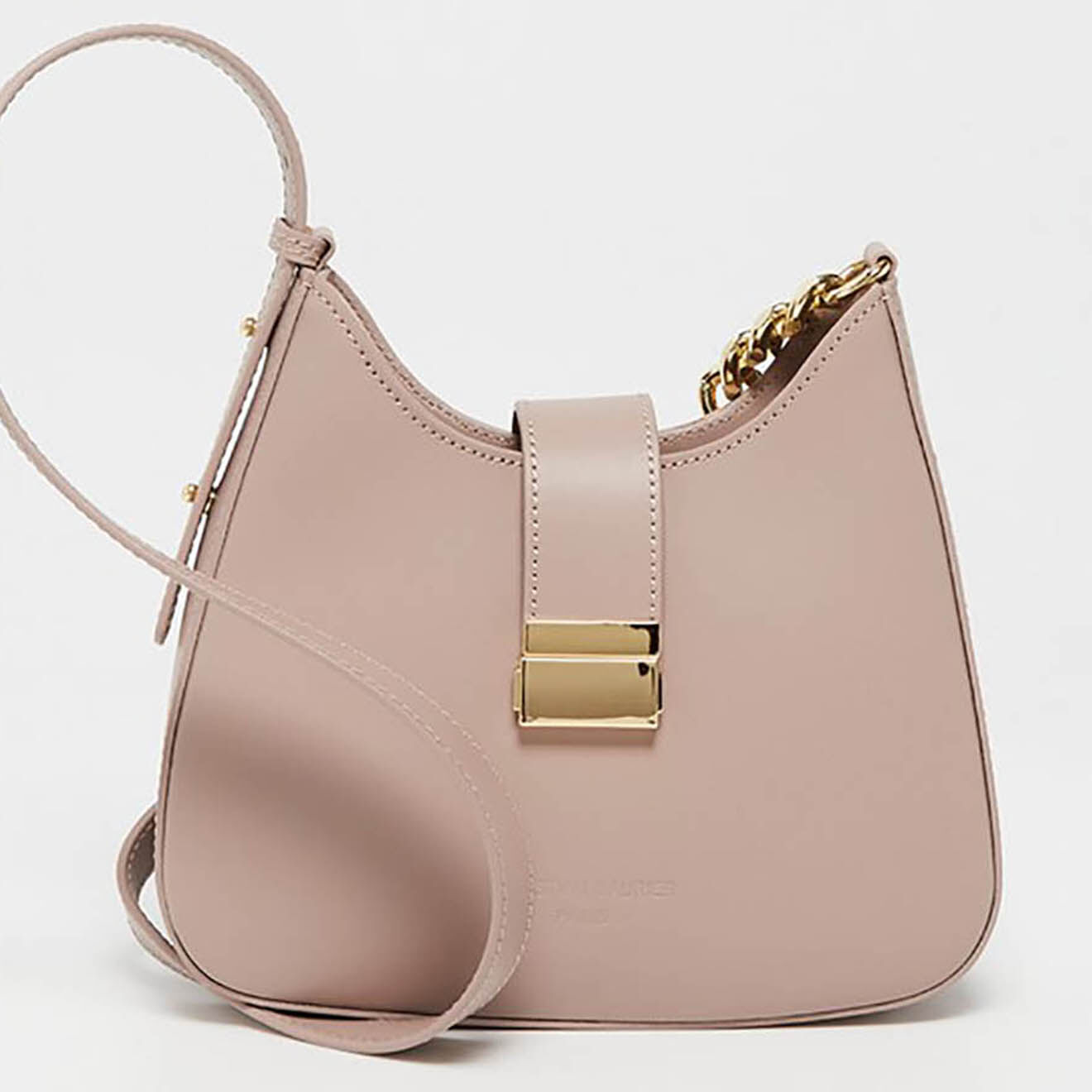 Christian Laurier Sac bandoulière en Cuir Hely nude - 24x22x6.5 cm