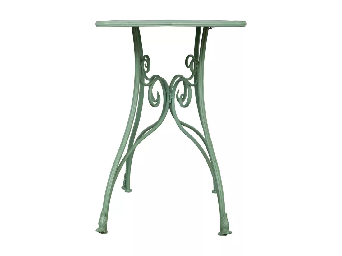 Console en métal vieilli vert 100x52x76
