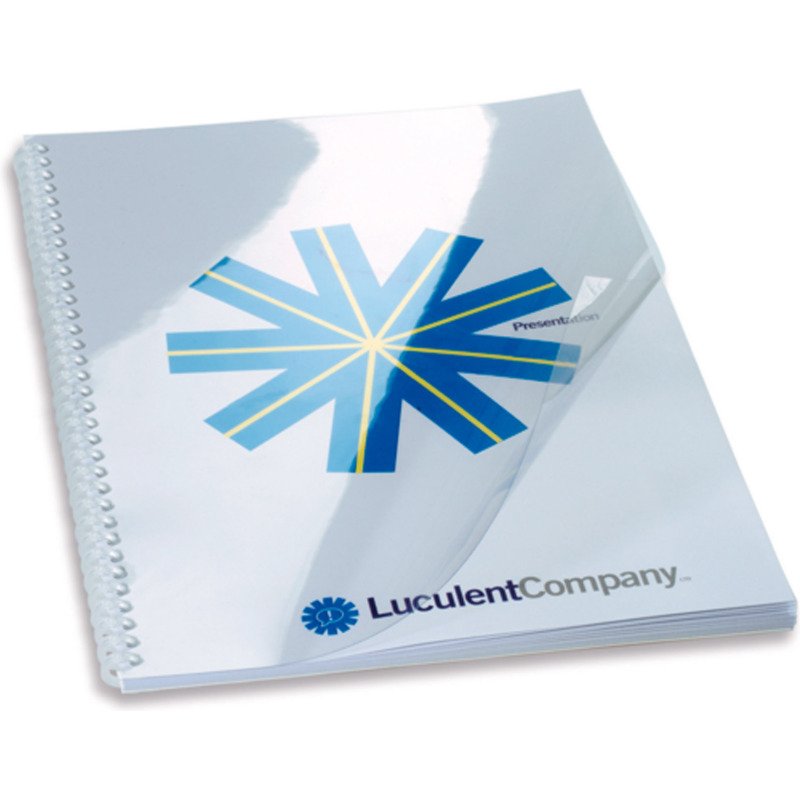 Couvertures de reliure PVC 24/100e GBC transparentes - Paquet de 100