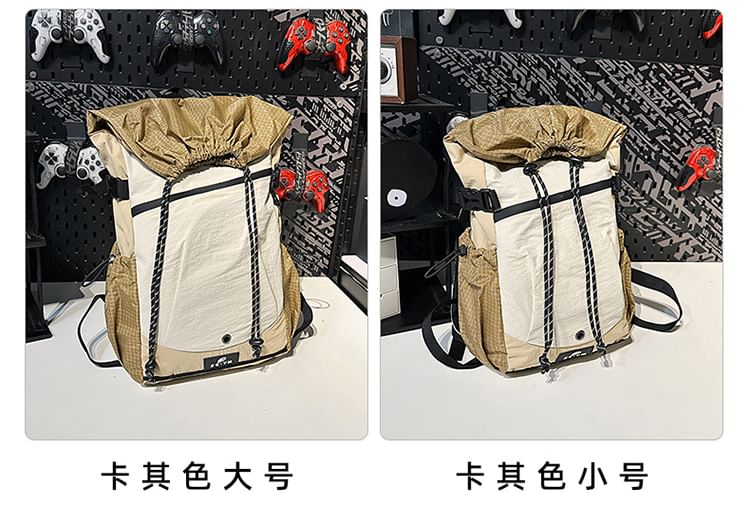 Hikuozy - Nylon rugzak met trekkoordpaneel