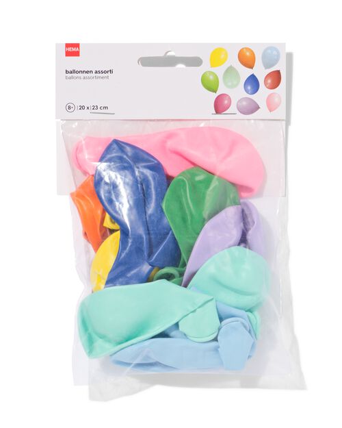 ballons Ø23 cm pastel - 20 pièces
