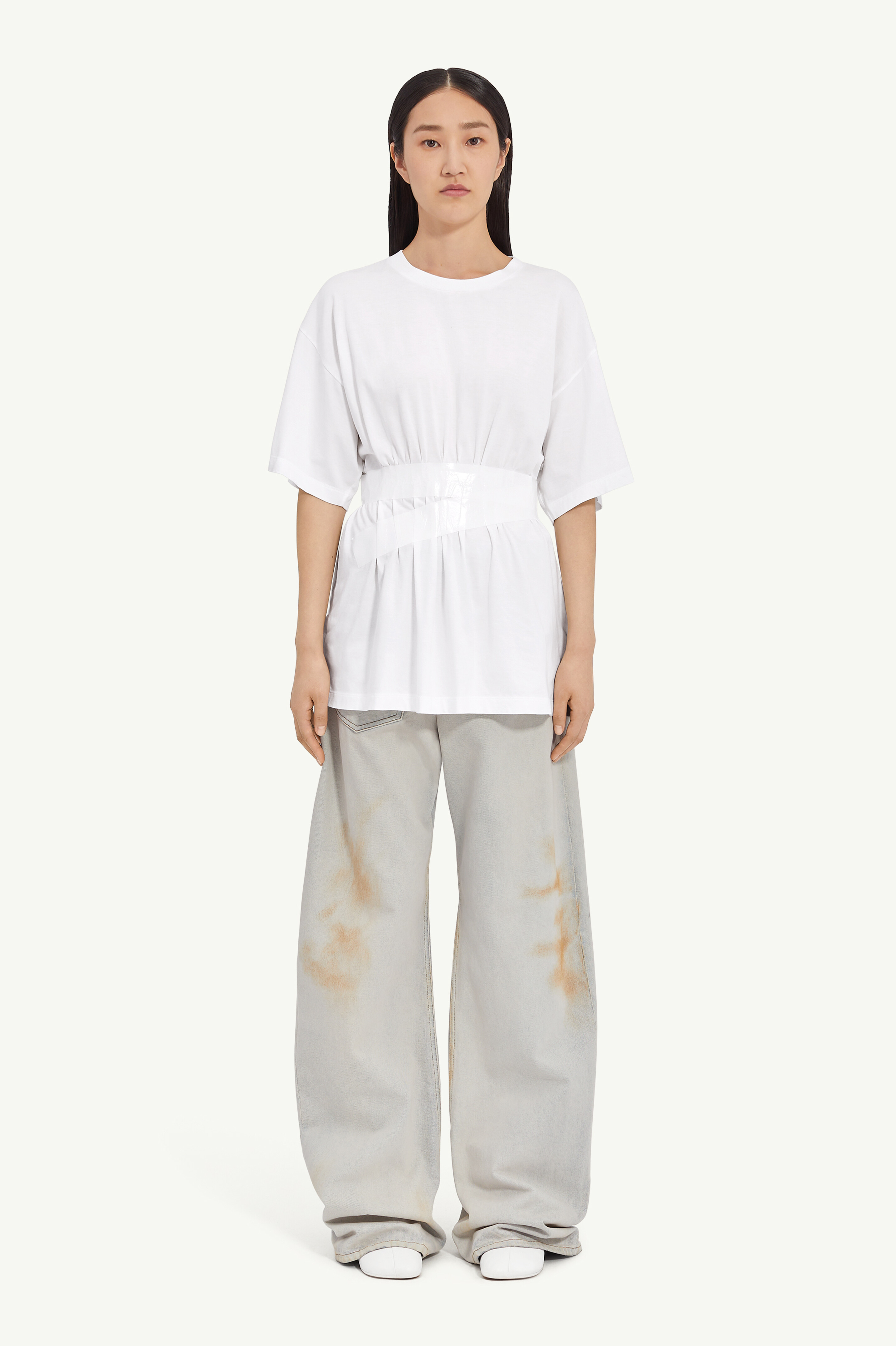 White Taped Jersey T-Shirt
