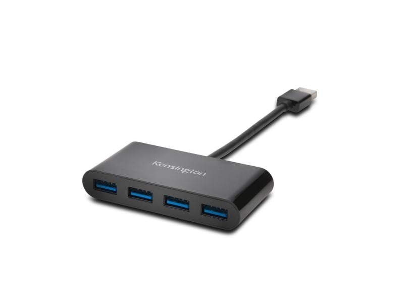 Kensington USB-Hub USB 3.0 4 Port USB-3.0-Hub mit vier Anschlüssen