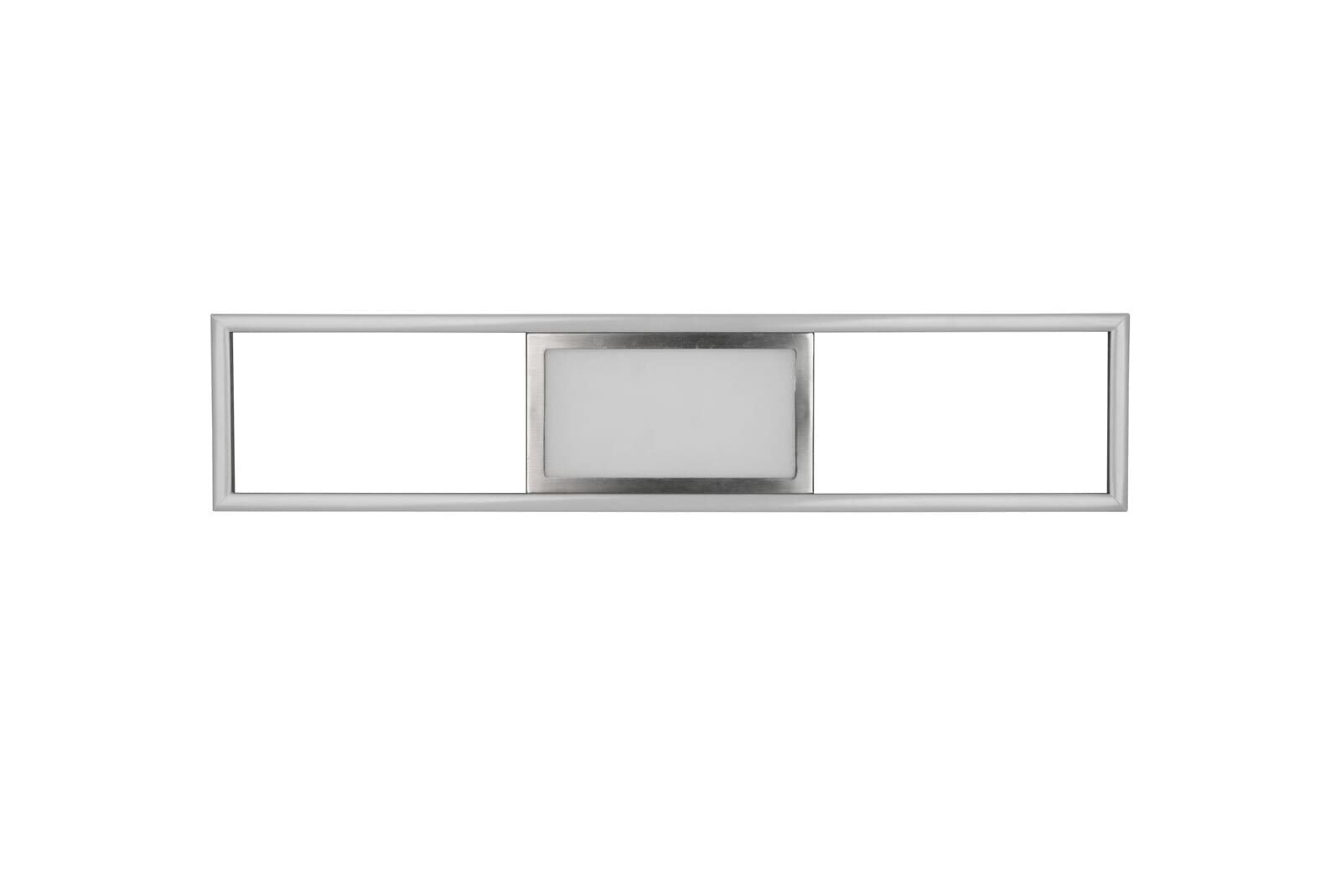LED Deckenleuchte Rigido nickelfarbig 60x13cm 6cm Metall