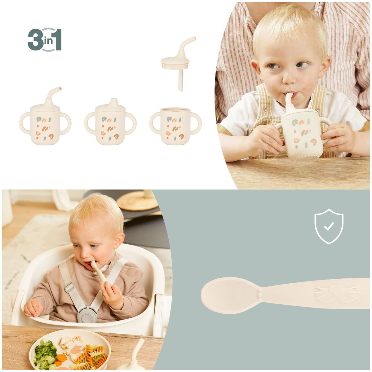 BabymoovBabymoov   Like a Grown-Up Silikon Geschirr Set Little Roar
