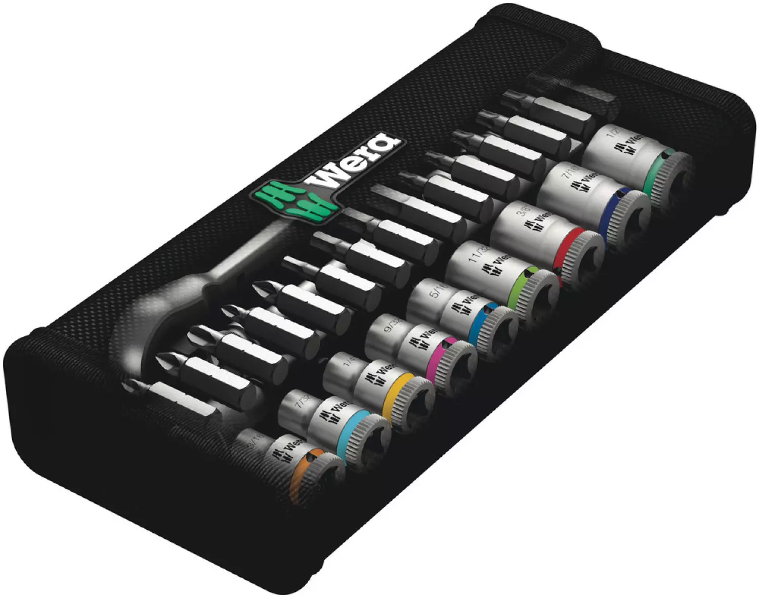 Wera 05004021001 8100 SA 11 Zyklop Metal doppenset met omschakelpal - 1/4