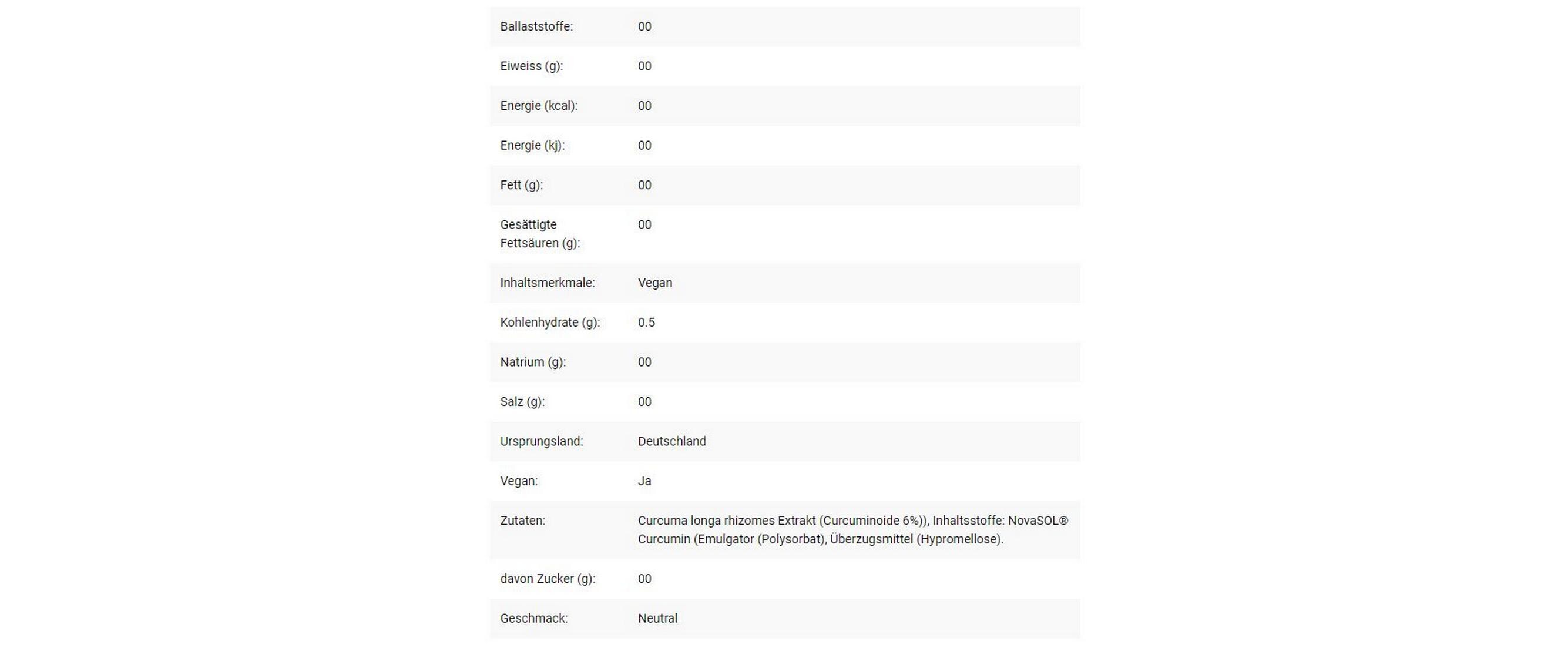 Curcumin Liquid Capsules 600 gCurcuma-Power