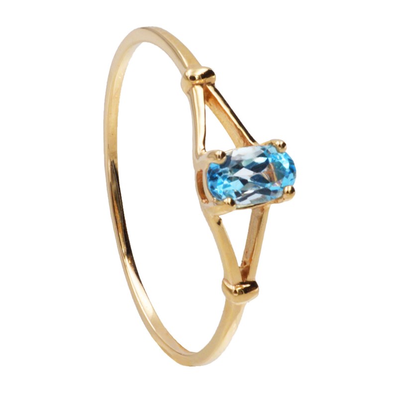 Bague Femme - topaze - Or 18 Carats