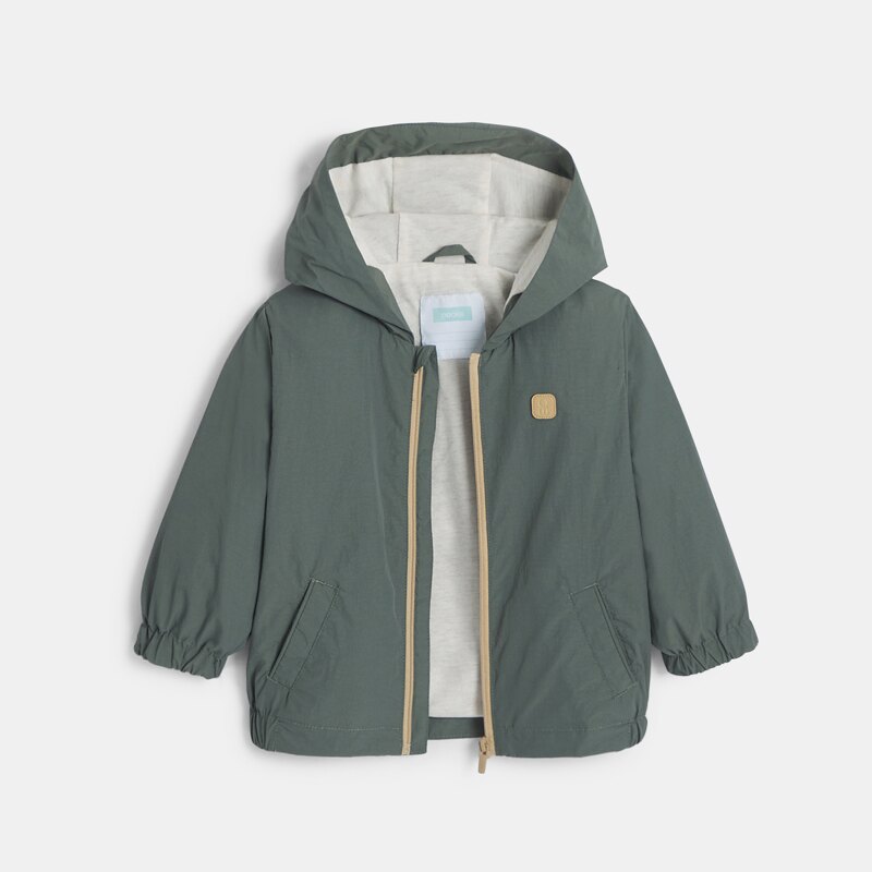Veste coupe-vent zippée vert bébé garçon Vert