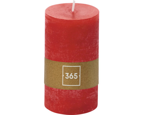 Rustieke pilaarkaars, Ø 6,8 cm, H 12 cm, paraffine, groen