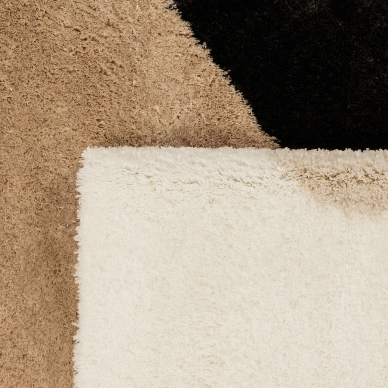 Nazar Rugs Tapis shaggy doux Karena 679 ivoire - 120x160 cm
