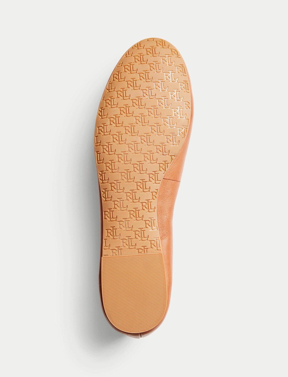 LAUREN RALPH LAUREN<br>Sapatilhas de ballet rasas com bico redondo
